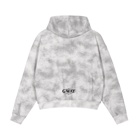 GWAY Dirty Washed Zip-Up Fleece Hoodie
