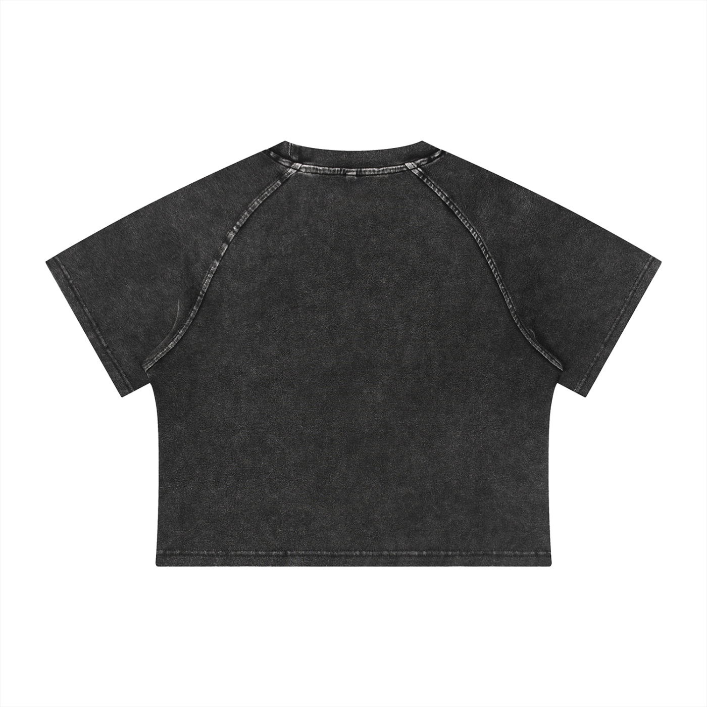 GWAY Women's Mineral Wash Raglan Crop T-Shirt