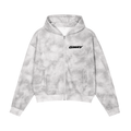 Dirty Washed Zip-Up Fleece Hoodie