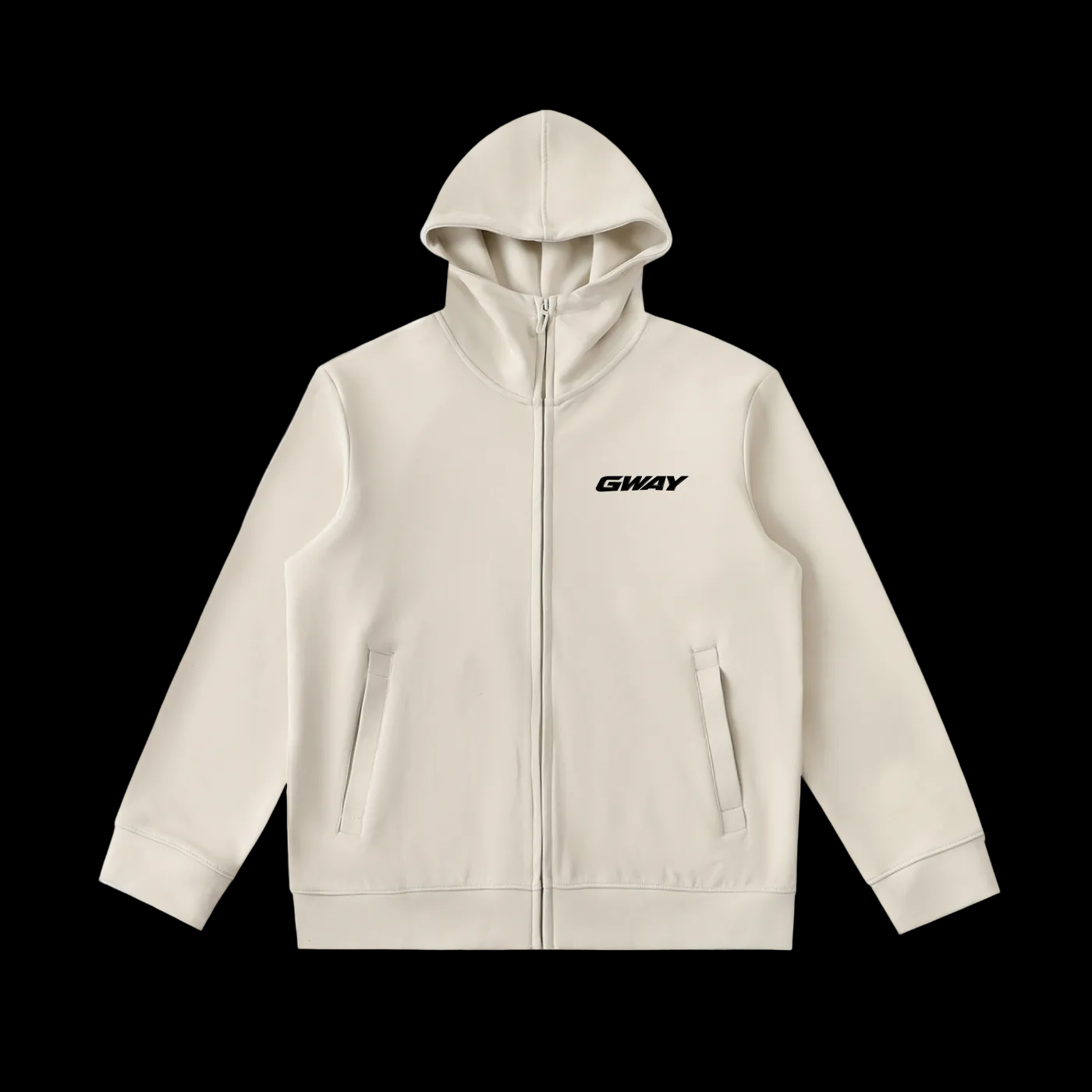 GWAY Heavyweight High Neck  Zip-Up Hoodie
