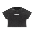 Women's Mineral Wash Raglan Crop T-Shirt