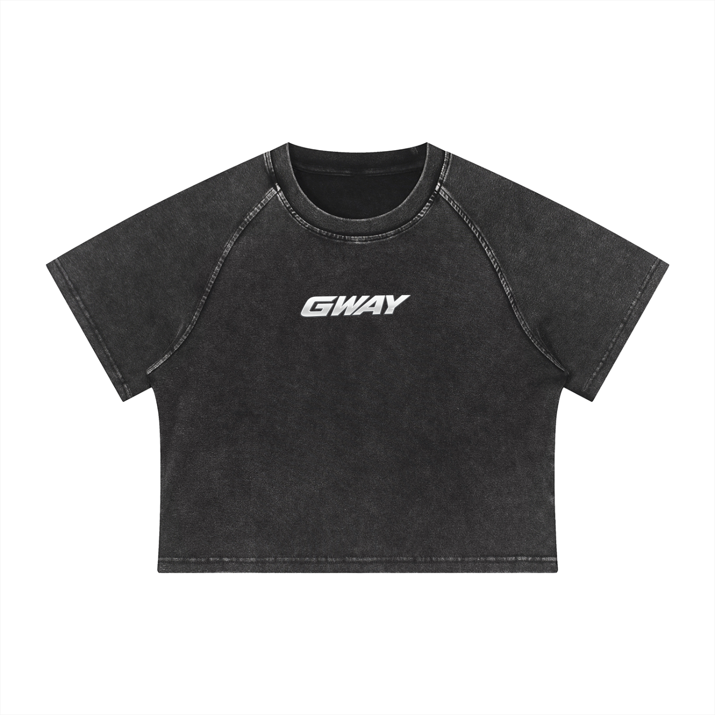 Women's Mineral Wash Raglan Crop T-Shirt
