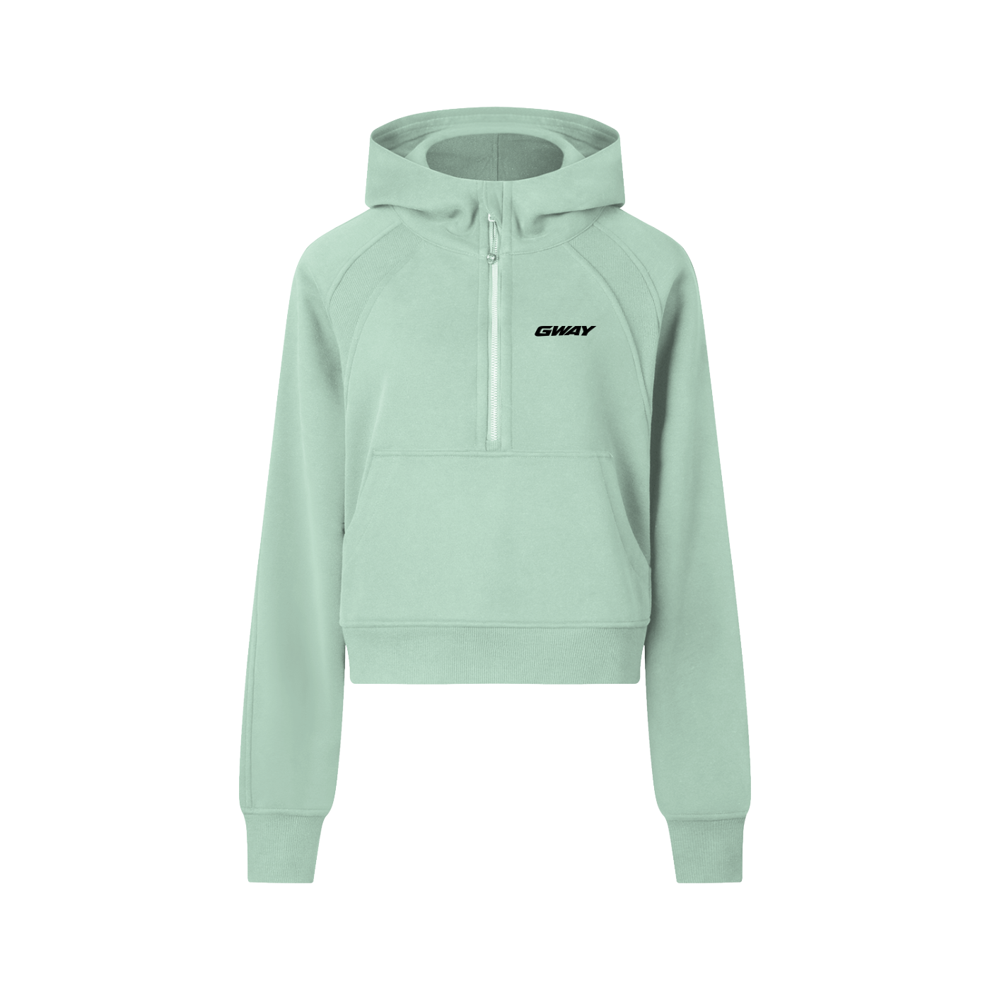 GWAY Cropped Half-Zip Hoodie