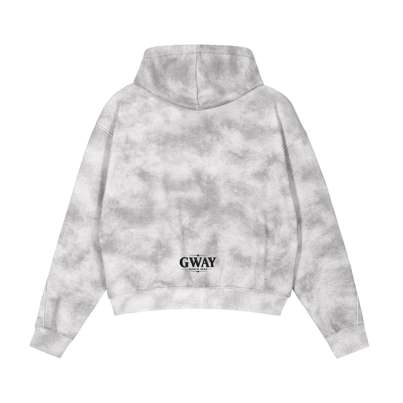 GWAY Dirty Washed Zip-Up Fleece Hoodie