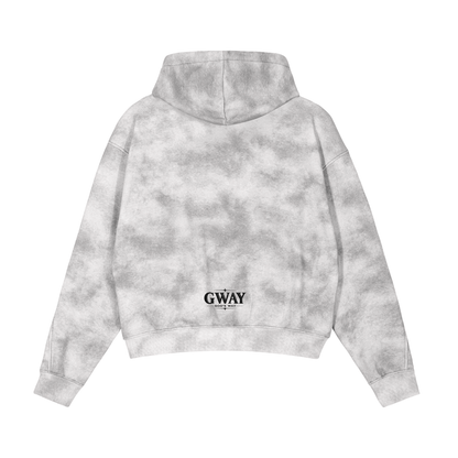 GWAY Dirty Washed Zip-Up Fleece Hoodie