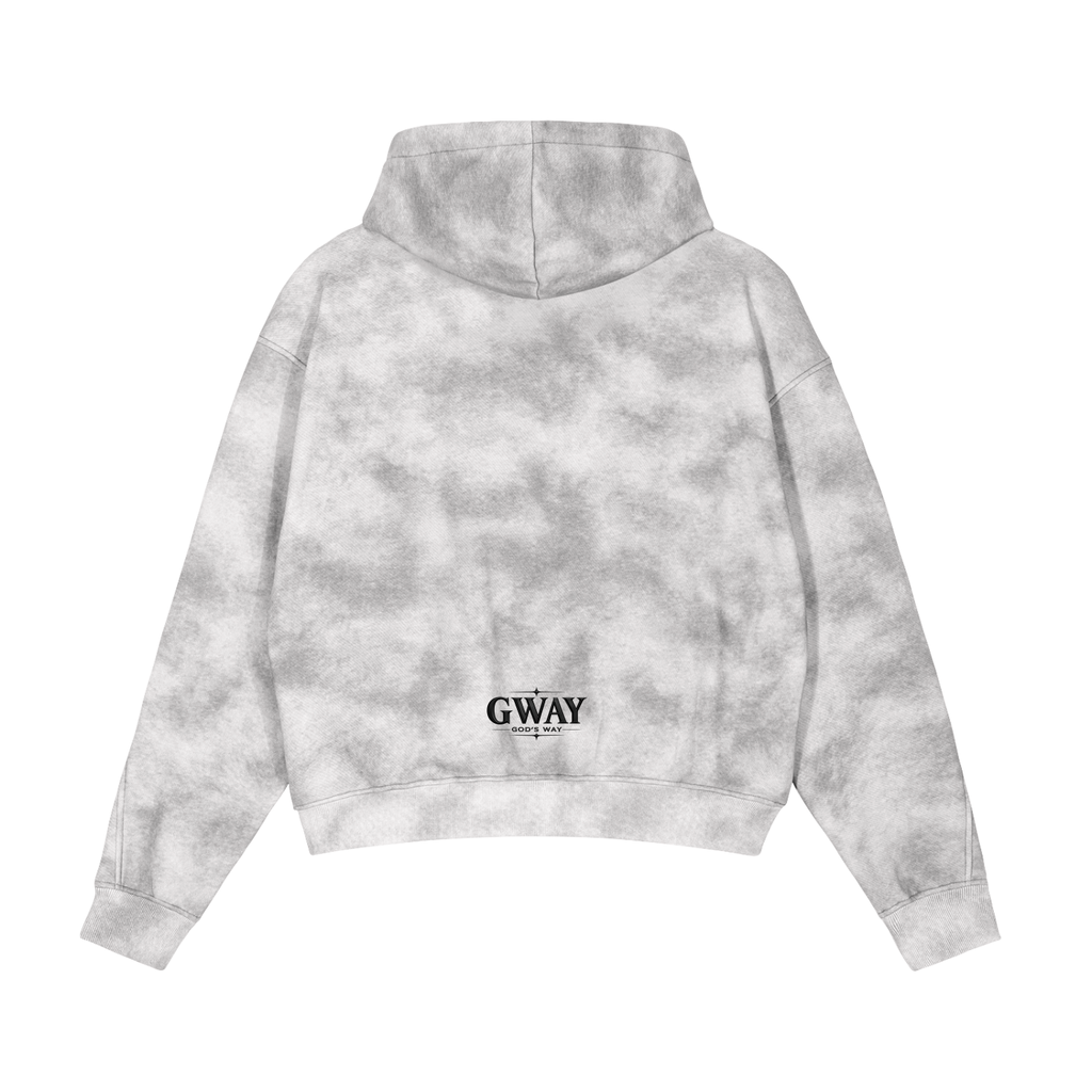 Dirty Washed Zip-Up Fleece Hoodie