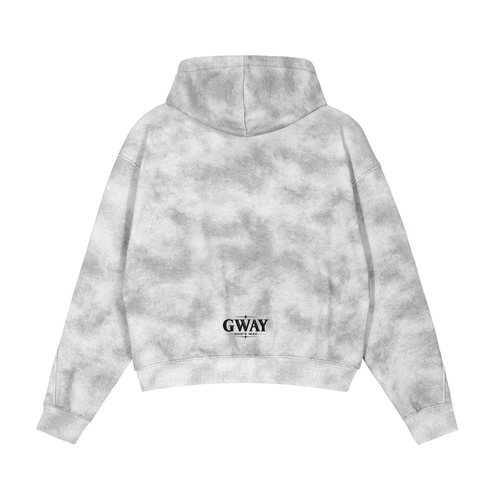 Dirty Washed Zip-Up Fleece Hoodie