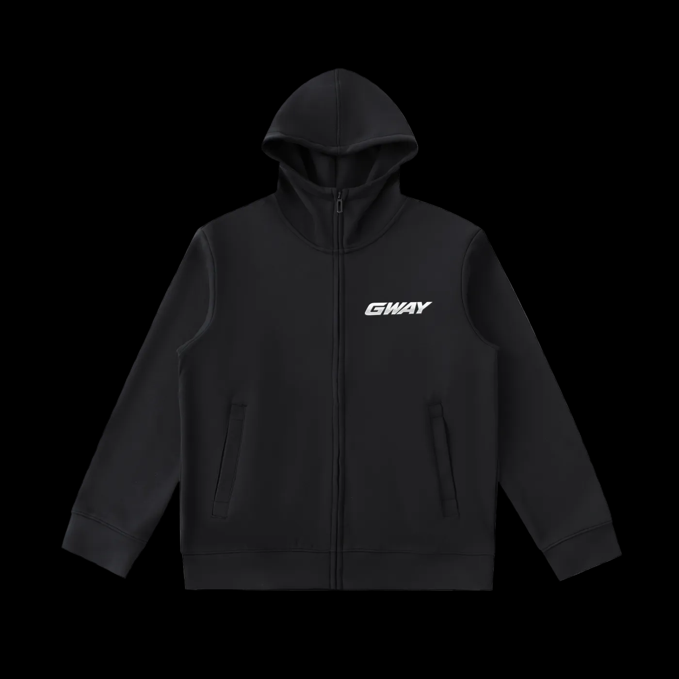 GWAY Heavyweight High Neck  Zip-Up Hoodie