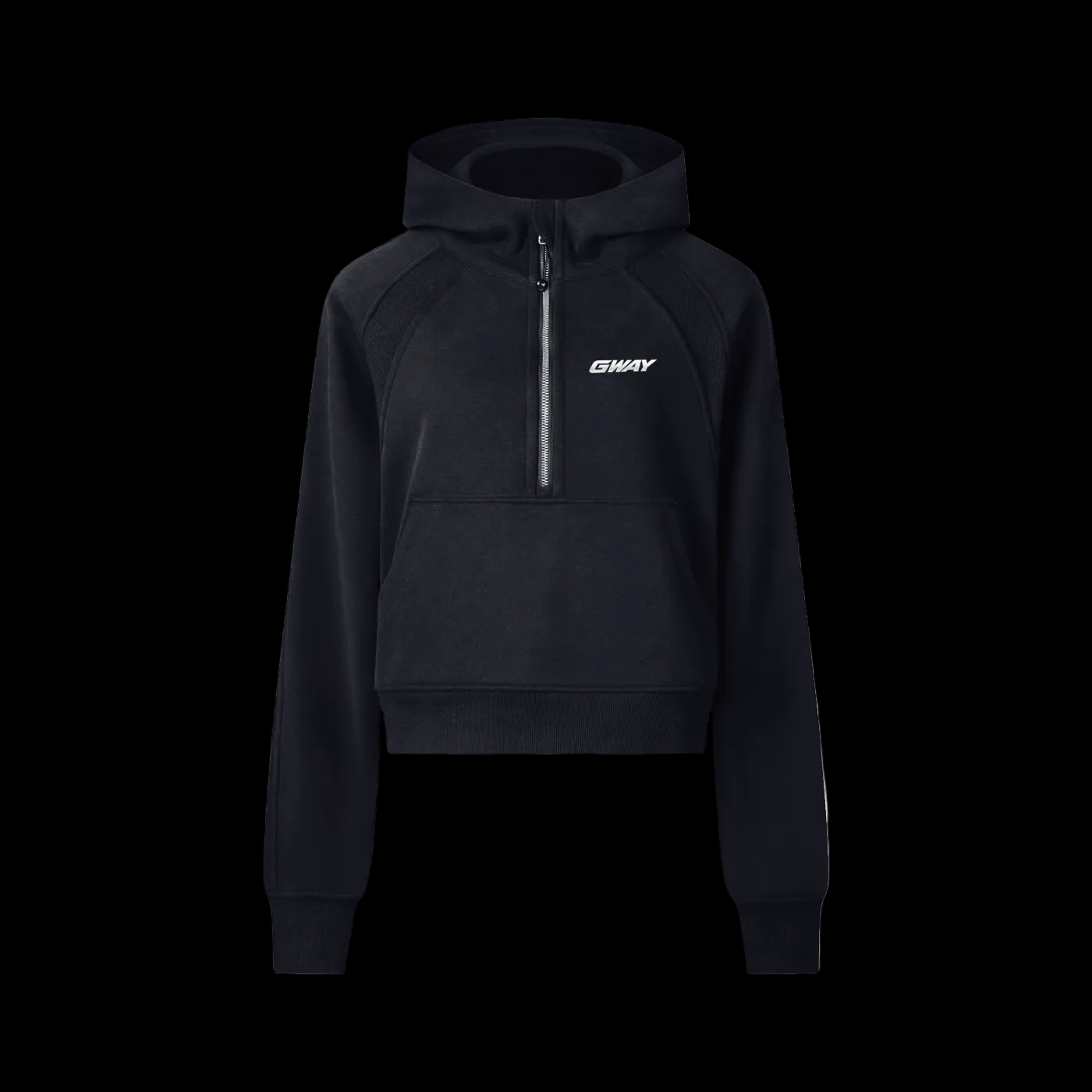 GWAY Cropped Half-Zip Hoodie