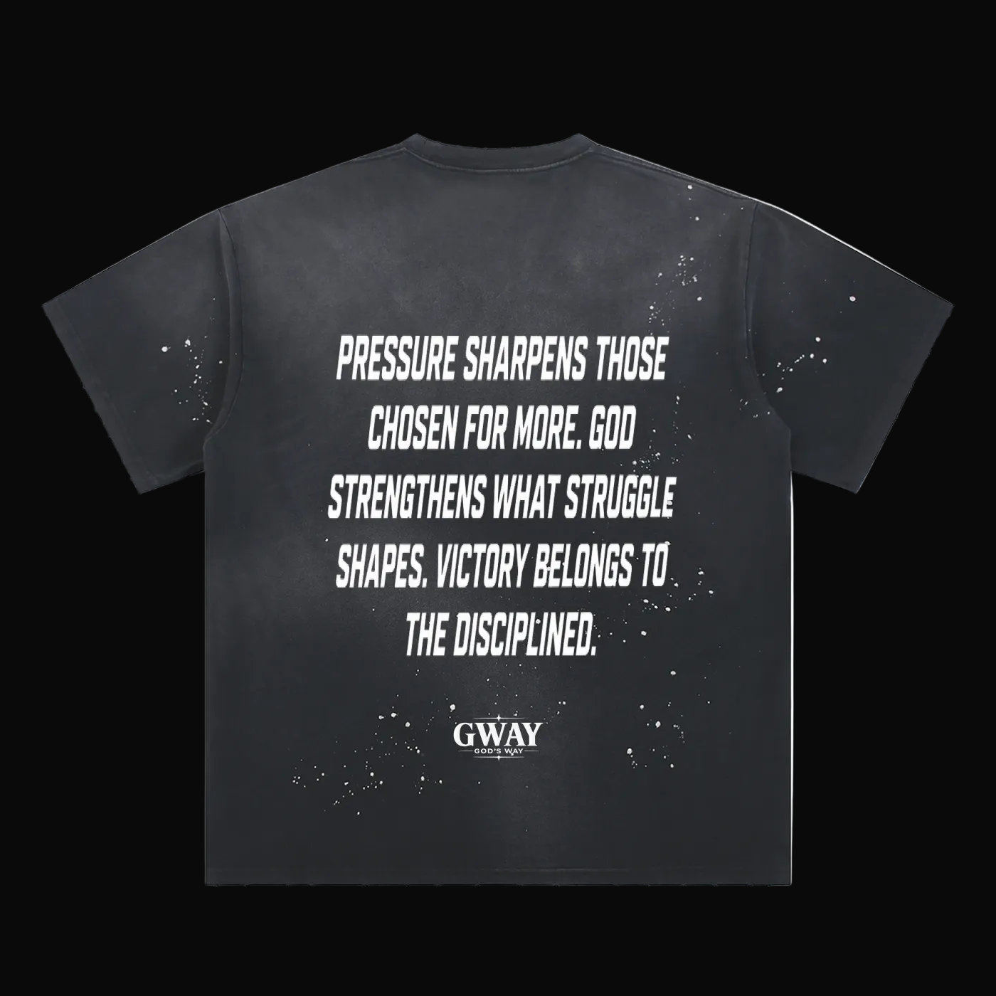 GWAY Hand-Frayed Sunfade Paint Splatter T-Shirt