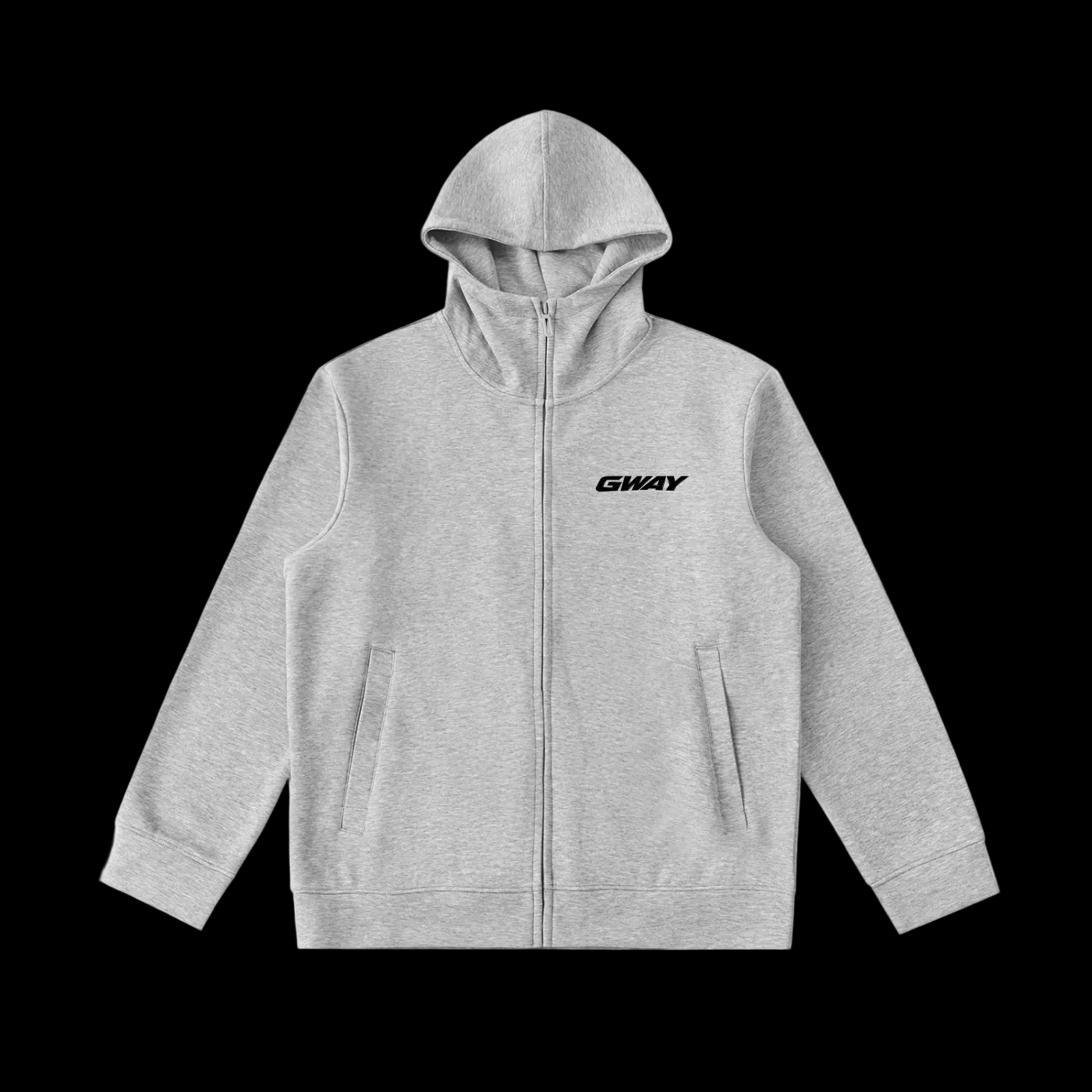 GWAY Heavyweight High Neck  Zip-Up Hoodie